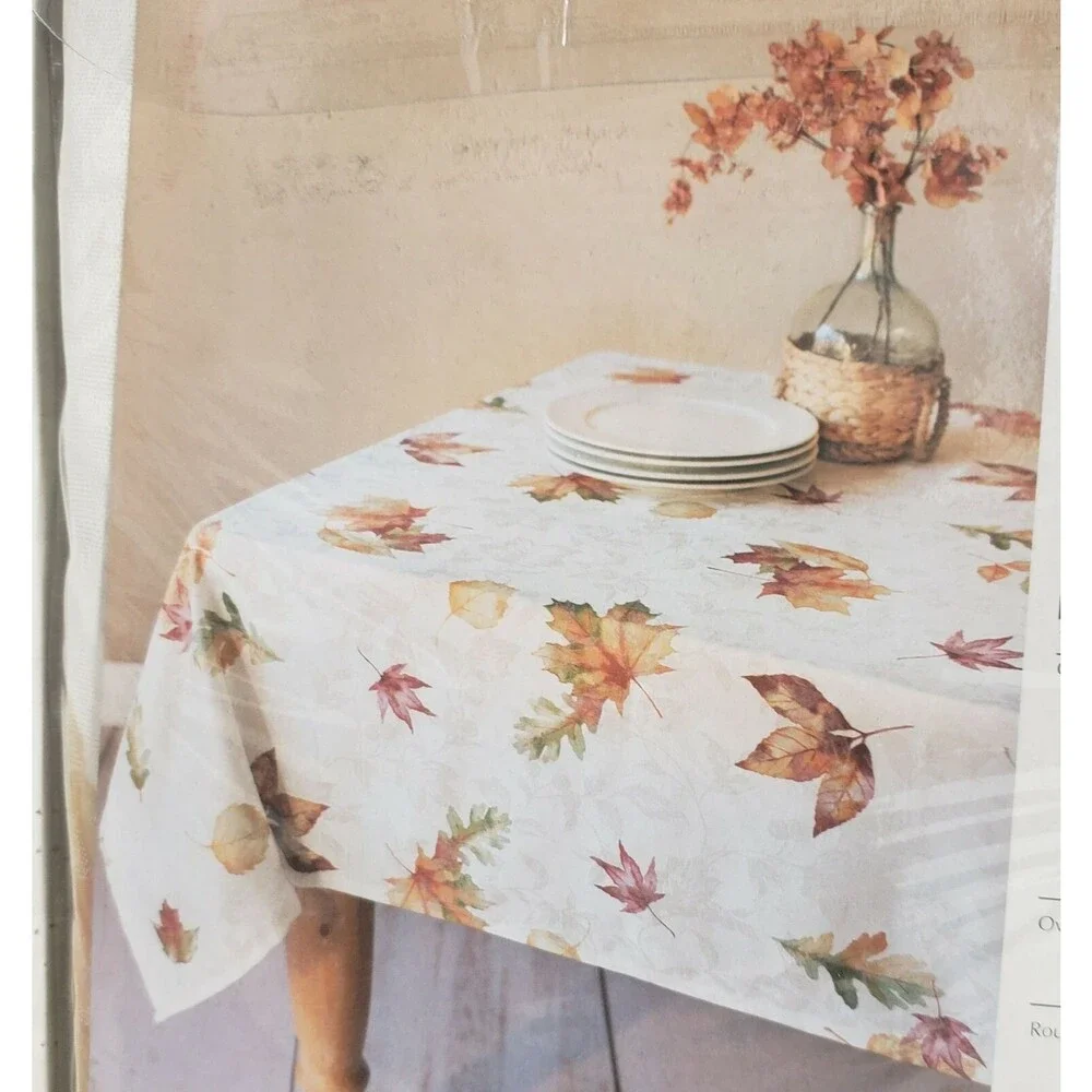 Printed Linen Tablecloth 52